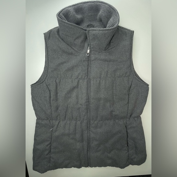 Coldwater Creek Jackets & Blazers - Coldwater‎ Creek Mens Charcoal Gray Knit Collar Puffer Vest XL